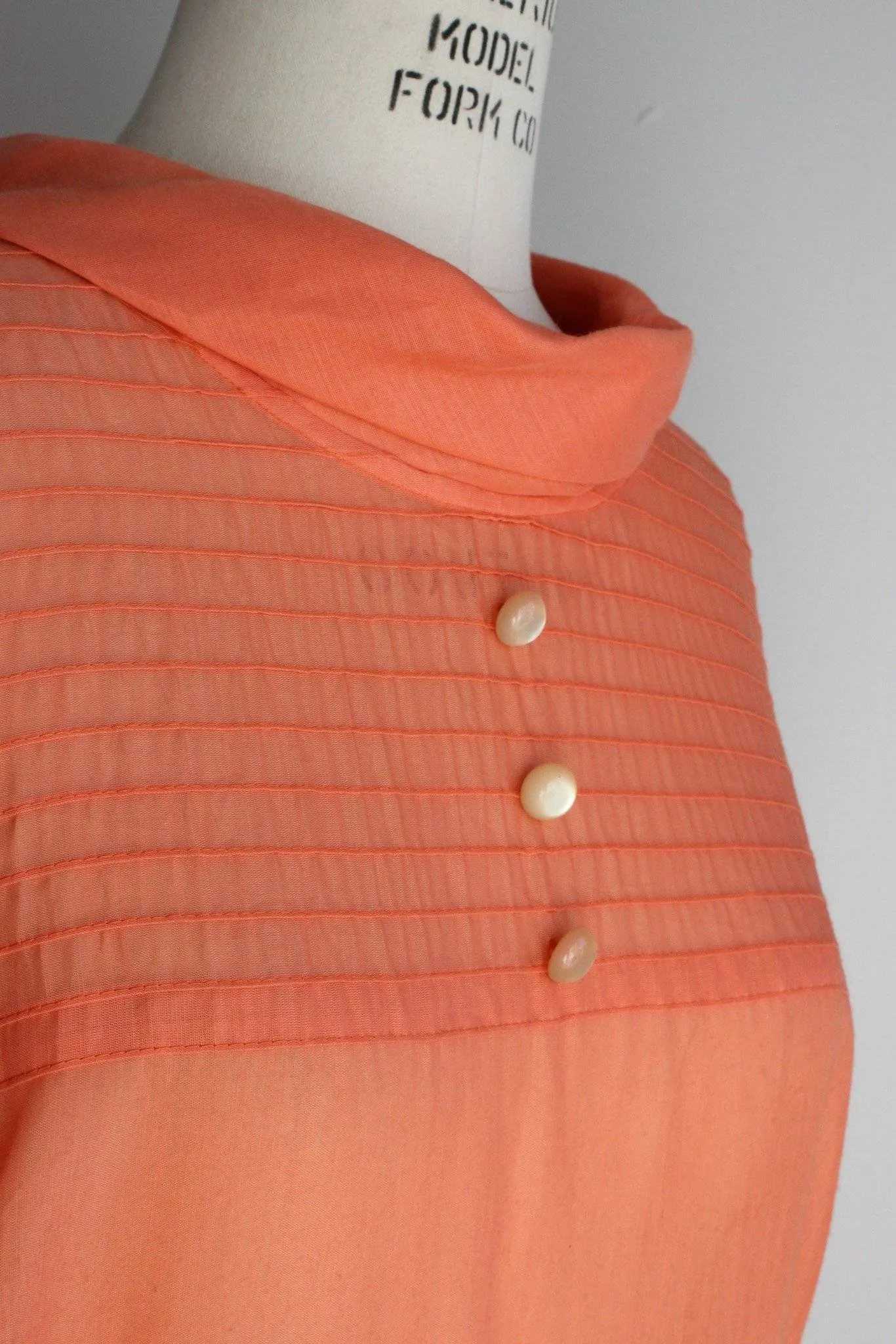 Vintage 1960s Orange Carol Brent Dress with Belt