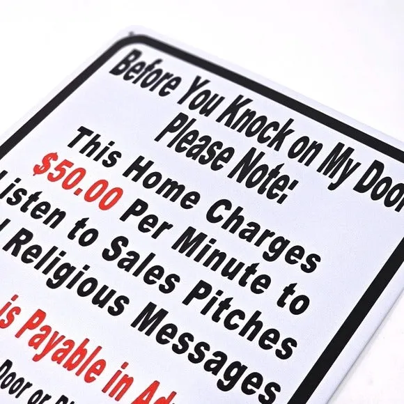 Vintage Metal Sign | Indoor/Outdoor | NO SOLICITING Black & White