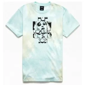 Wasted Darling Short Sleeve Tee | Blue Tie Dye Black Front & Back Graphic