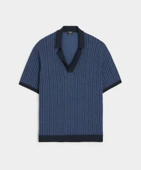 Weston Sweater Polo in Blue Note