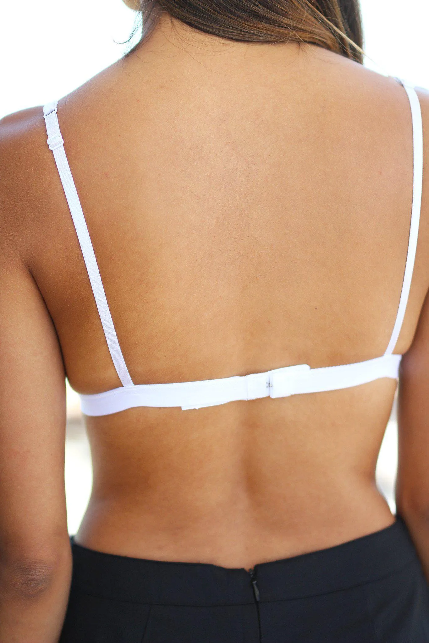 White Lace Triangle Bralette