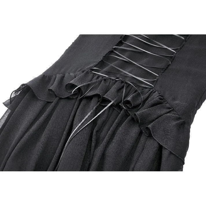 Women's Gothic Off-the-shoulder Lace Splice Halloween Dress Wedding Dress
