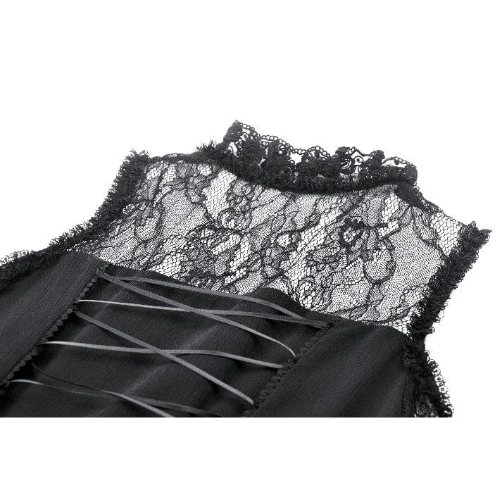 Women's Gothic Off-the-shoulder Lace Splice Halloween Dress Wedding Dress