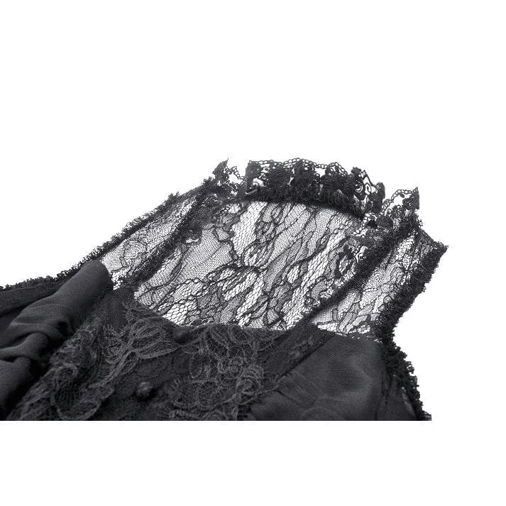Women's Gothic Off-the-shoulder Lace Splice Halloween Dress Wedding Dress
