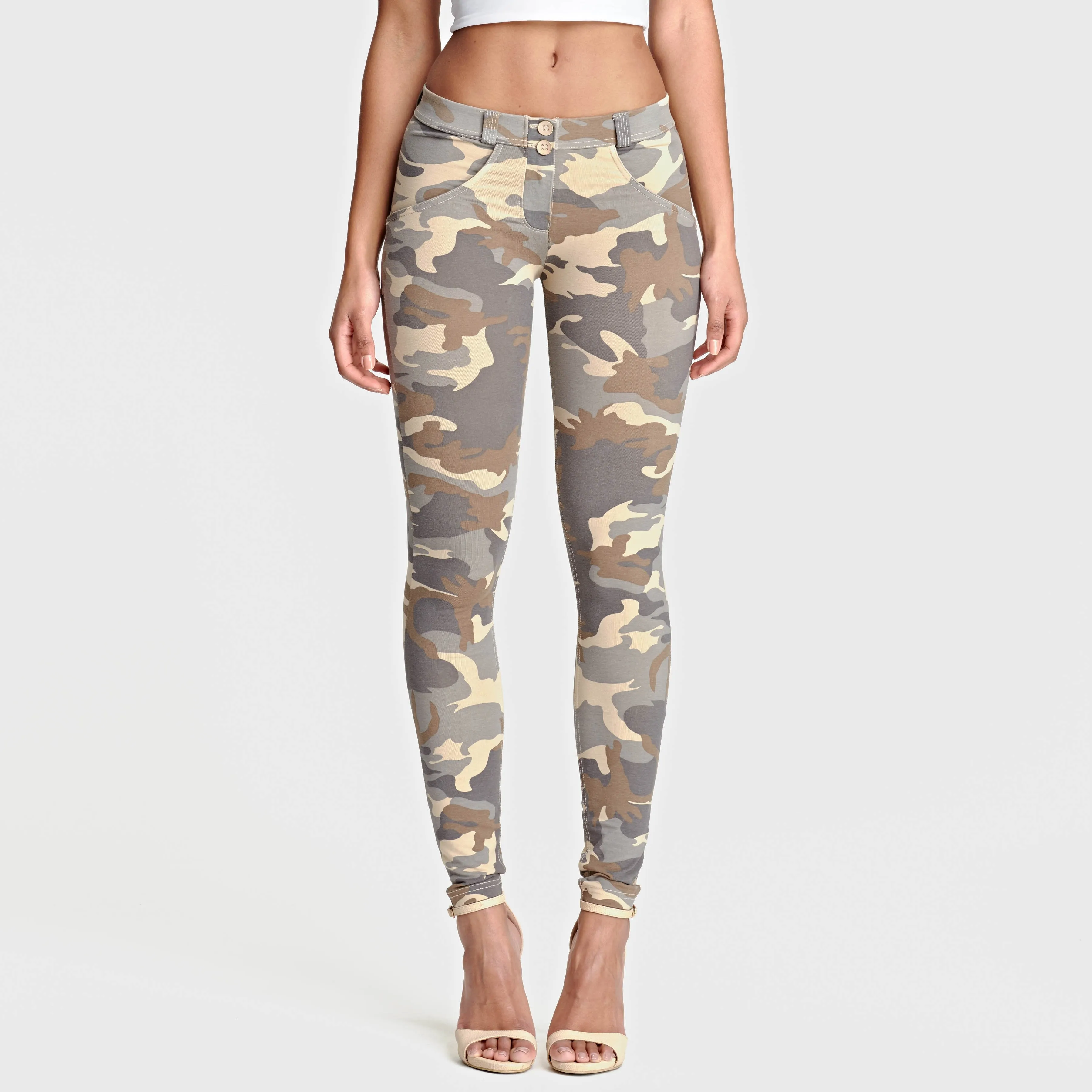 WR.UP® Fashion - Mid Waist - Full Length - Sand Camo